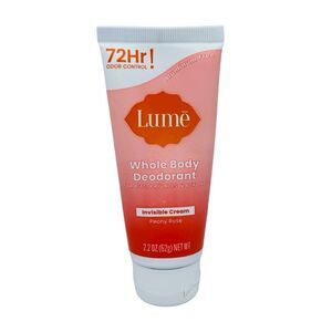 Lume Whole Body Deodorant - Invisible Cream - Peony Rose - 2.2 oz / 62g